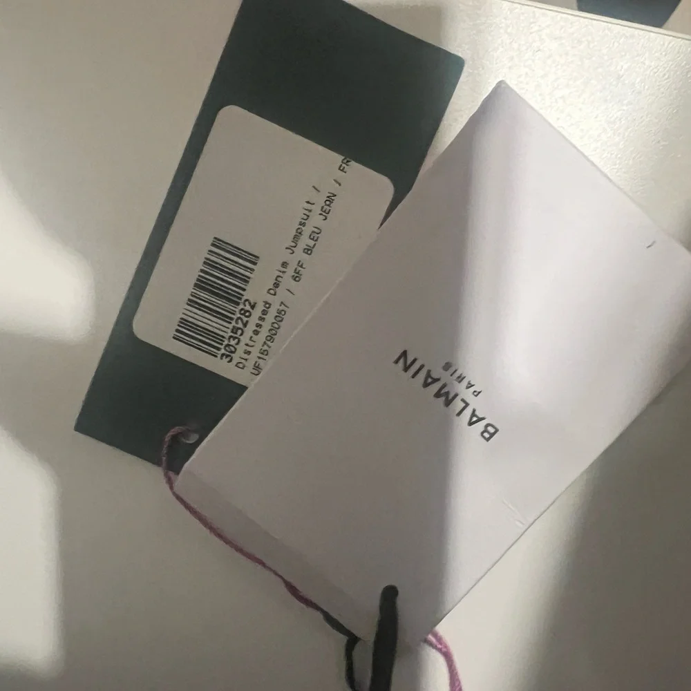 NWT Balmain Women's Classic Blue Denim Jumpsuit XS - Picture 11 of 13